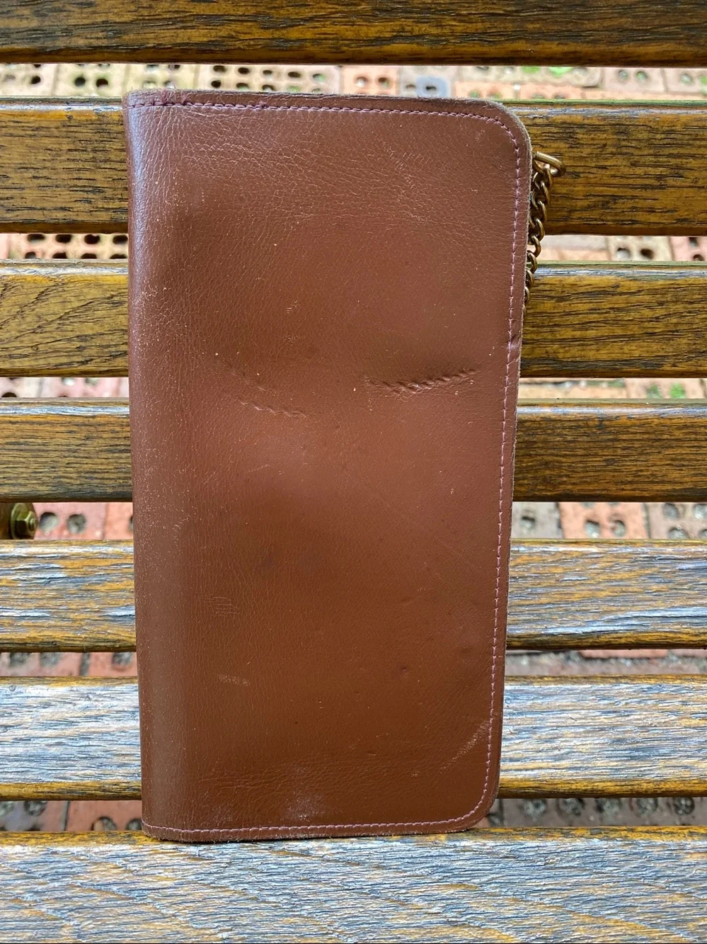Vintage Leather Chain Wallet USA made